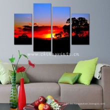 Arte de la pared de la puesta del sol / impresiones al por mayor de la lona de la foto de encargo / de la lona impresa